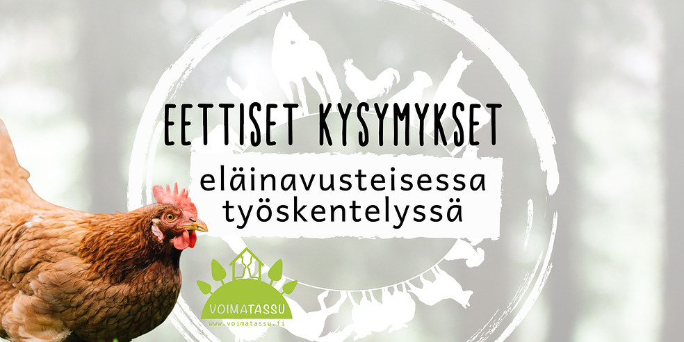 Eettiset kysymykset eläinavusteisessa työskentelyssä TULOSSA KEVÄT 2025 by Voimatassu Oy