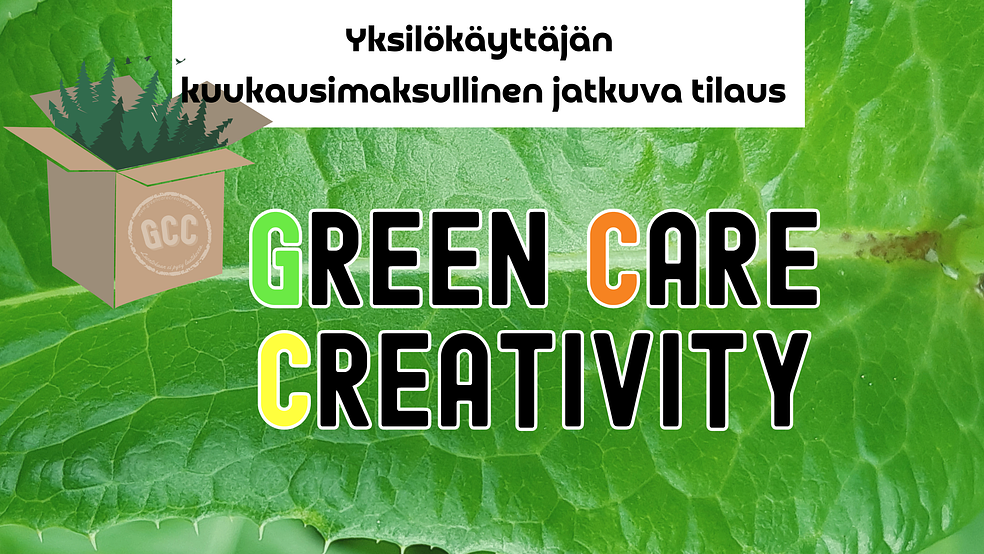 Kuukausikäyttäjä Green Care Creativity yhdelle (1) hengelle by Voimatassu Oy